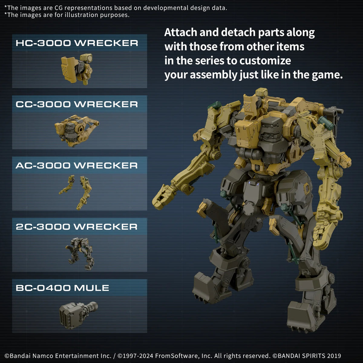 30MM ARMORED CORE Ⅵ FIRES OF RUBICON RaD CC-3000 WRECKER MILK TOOTH