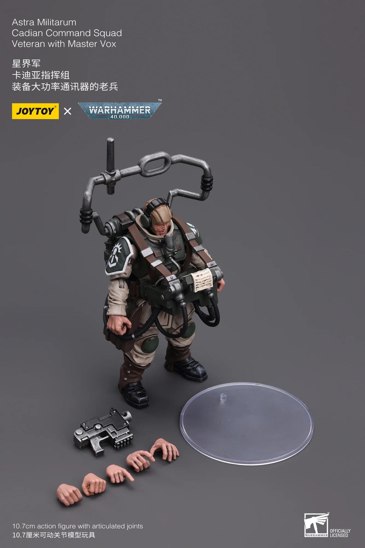 Astra Militarum Cadian Command Squad Veteran with Master Vox