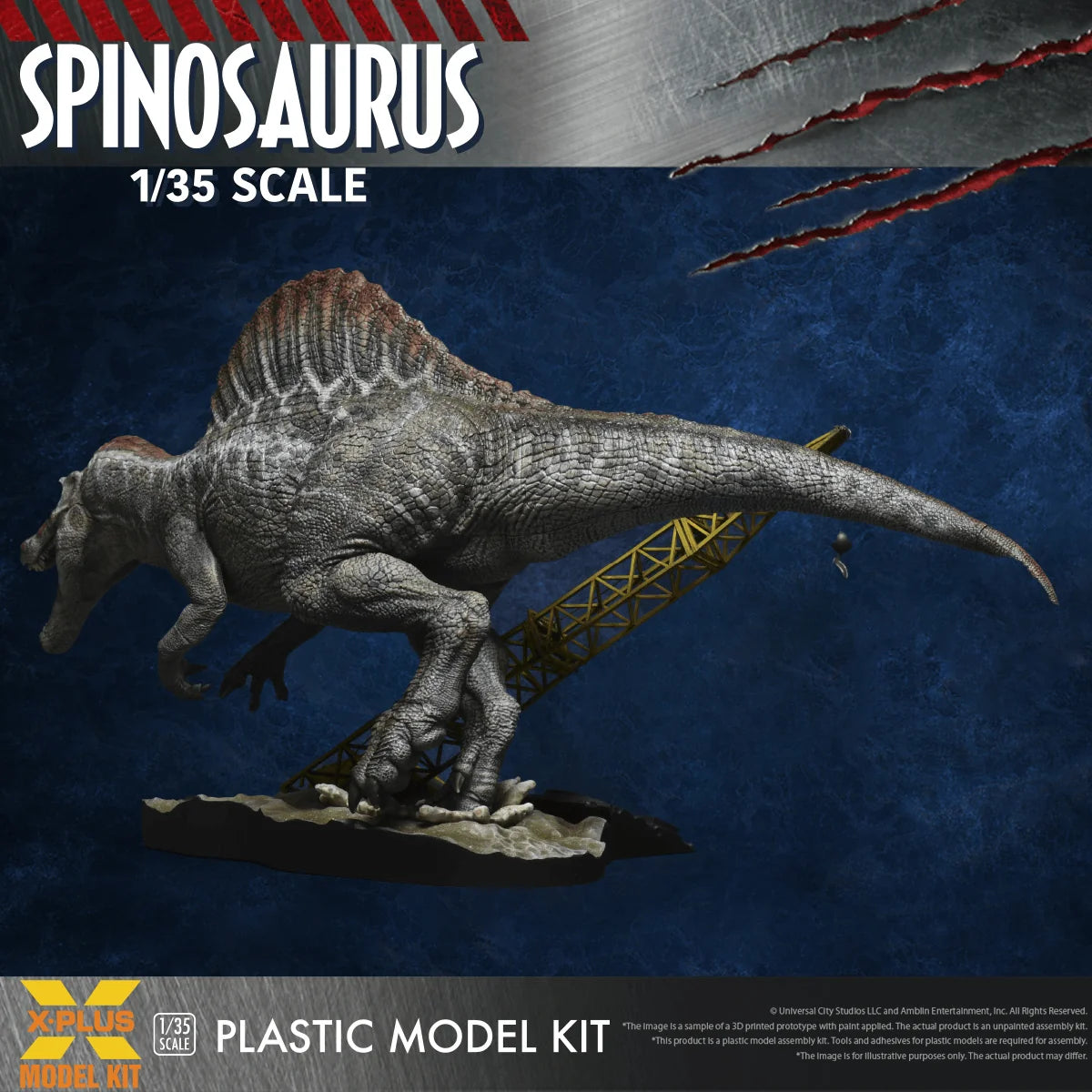 1/35 Scale Jurassic Park III Spinosaurus Plastic Model Kit