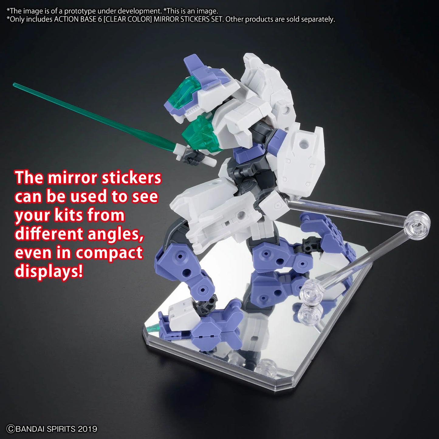 Action Base 6 (Clear Color) Mirror Stickers Set