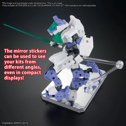Action Base 6 (Clear Color) Mirror Stickers Set