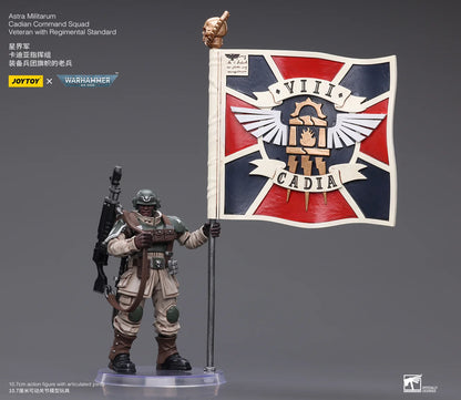 JOYTOY Warhammer 40K Cadian Command Squad Veteran Action Figure