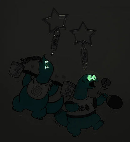 GoodSmile Moment Gal & Dino Glow-in-the-Dark Baseball Acrylic Keychain