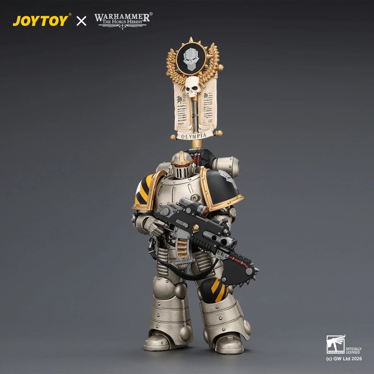 Iron Warriors MkII Legionary1 with Vexilla, Bolter and Bolt Pistol