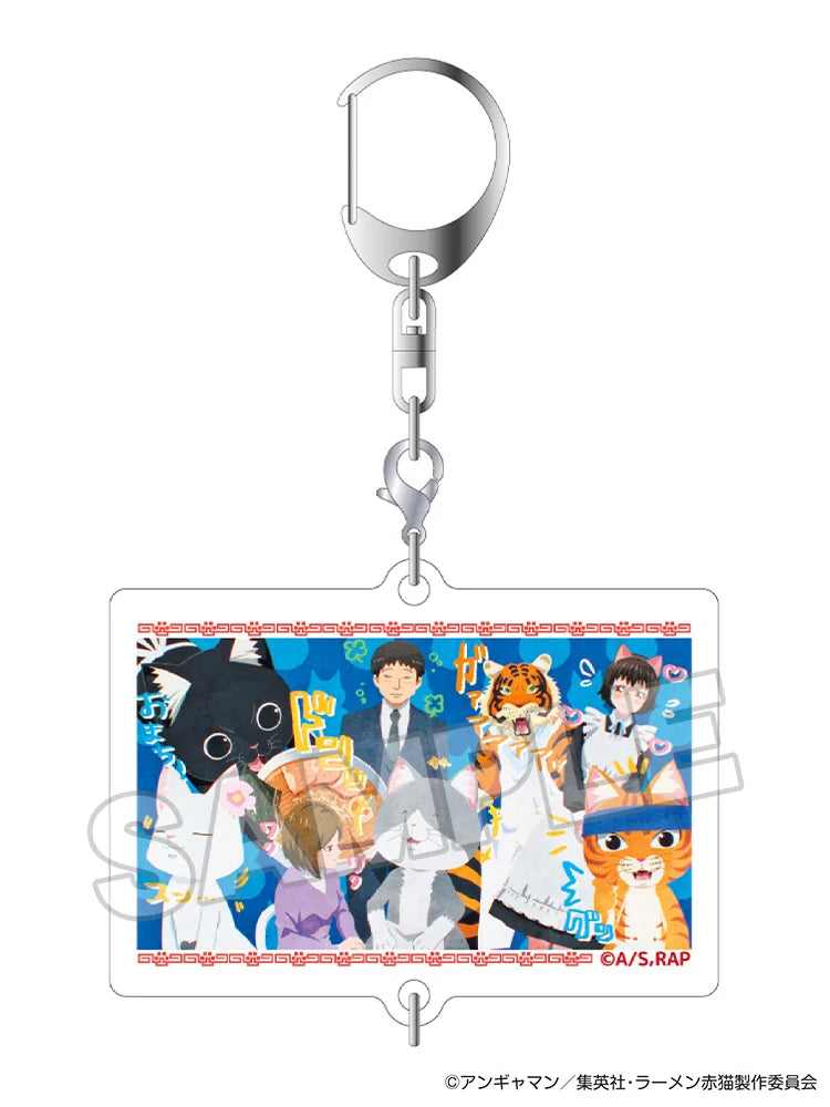 Ramen Akaneko Connecting Acrylic Keychain (1pc / 10pc per box)