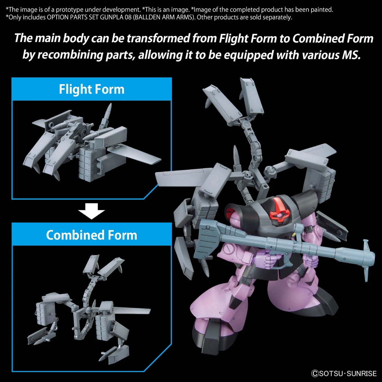 Gunpla 08 Ballden Arm Option Parts Set