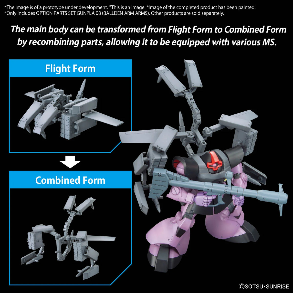 Gunpla 08 Ballden Arm Option Parts Set