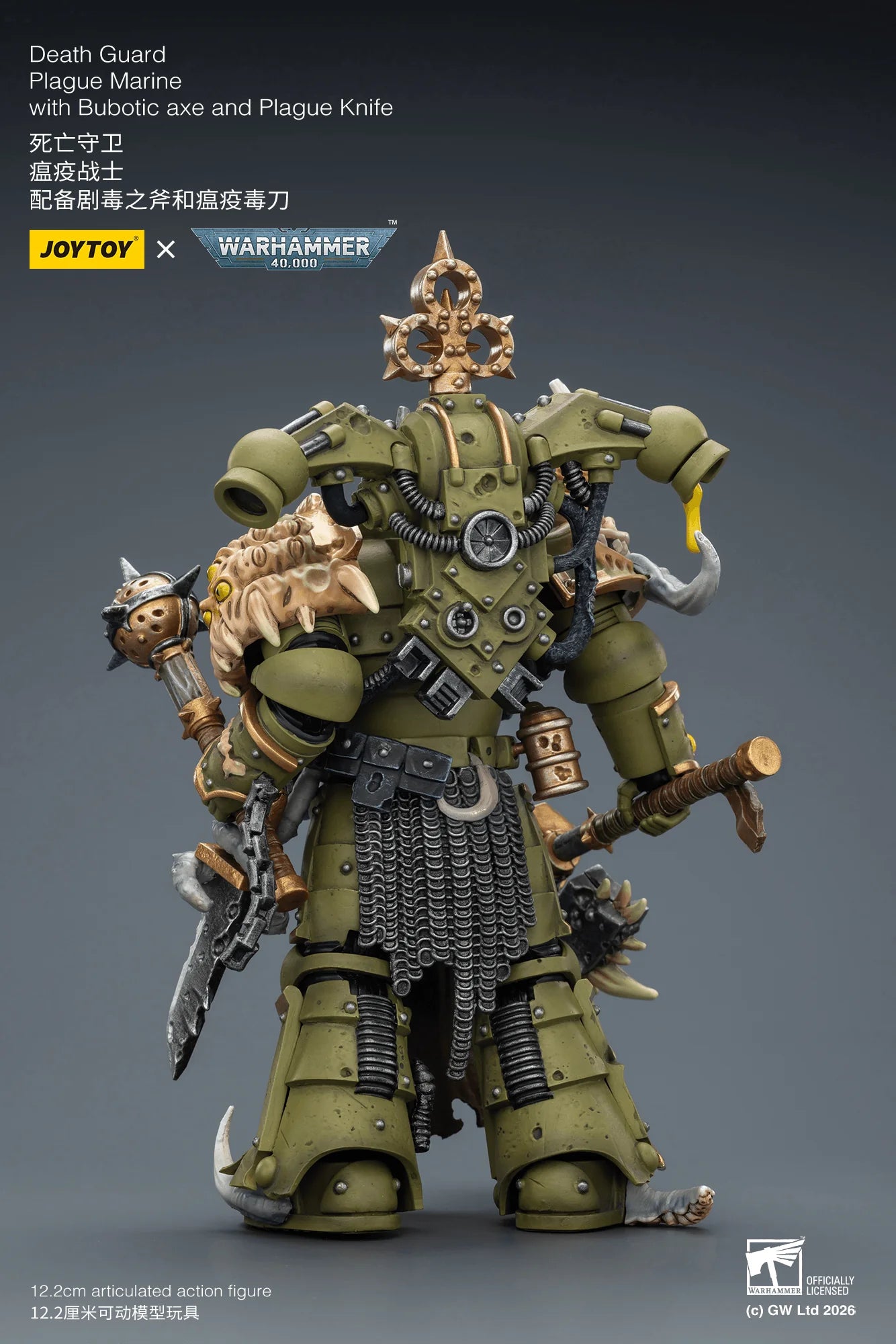 Death Guard Plague Marine with Bubotic axe and Plague Knife