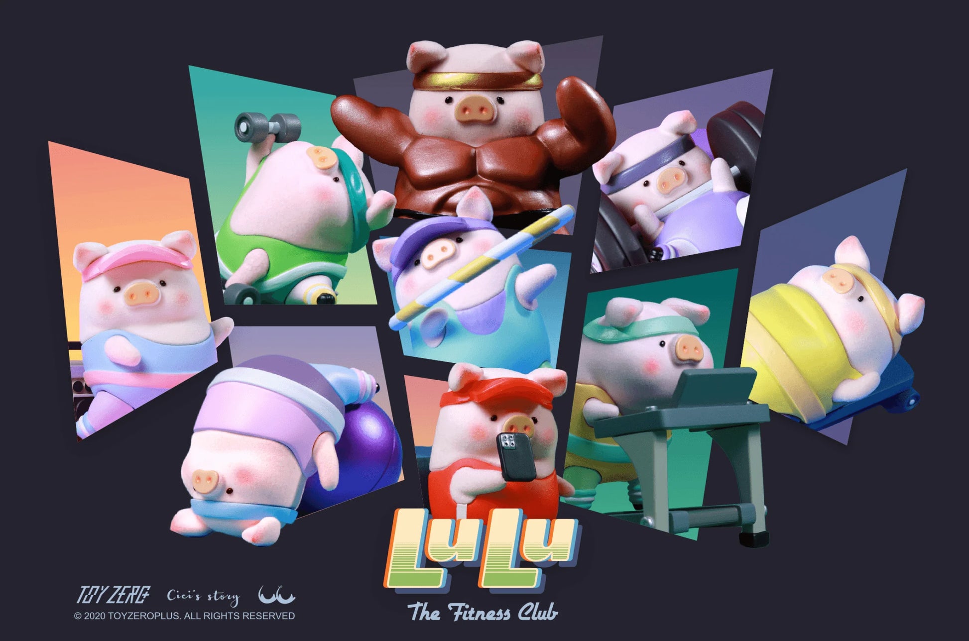 LuLu the Piggy - Fitness Club Series (Box of 8)