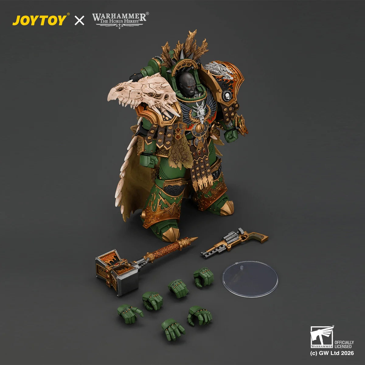 Salamanders Vulkan, Primarch of the XVlllth Legion with Dawnbringer, The Furnace's Heart and Dragon's Breath Gauntlet