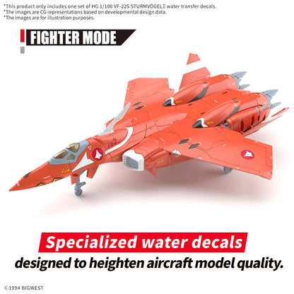 HG 1/100 VF-22S STURMVOGEL Ⅱ WATER DECALS