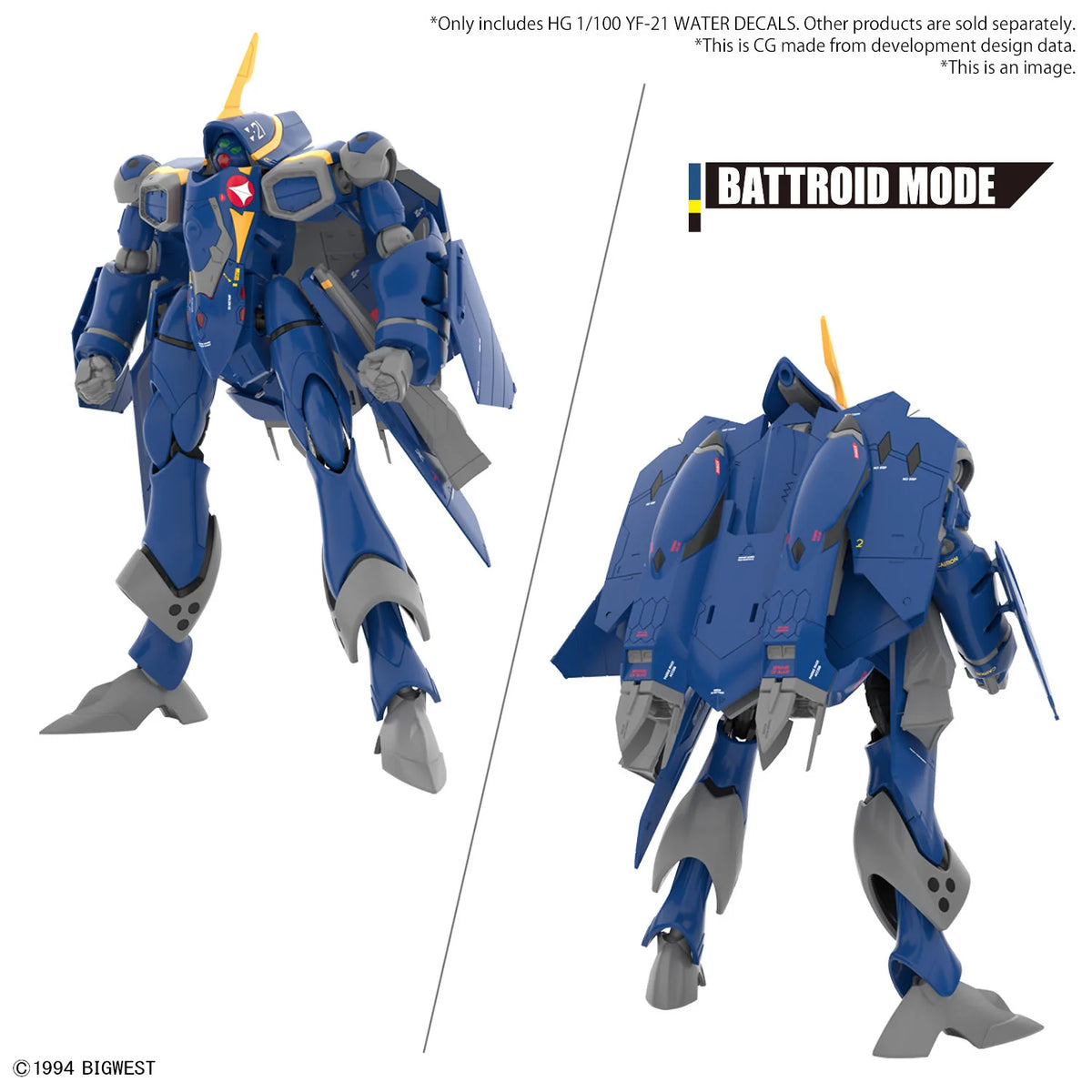 HG 1/100 YF-21 WATER DECALS