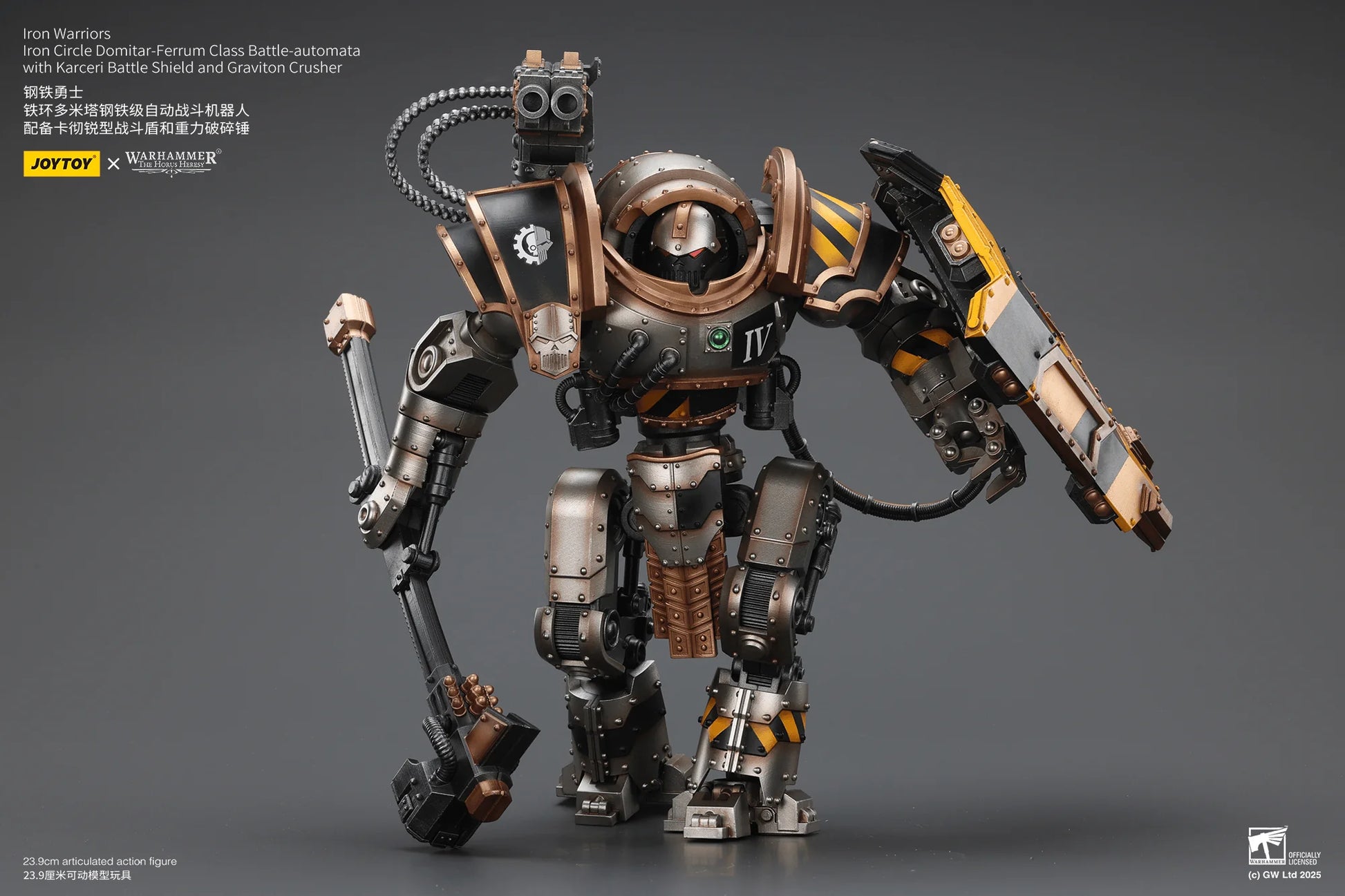 Iron Warriors Iron Circle Domitar-Ferrum Class Battle-automata with Karceri Battle Shield and Graviton Crusher