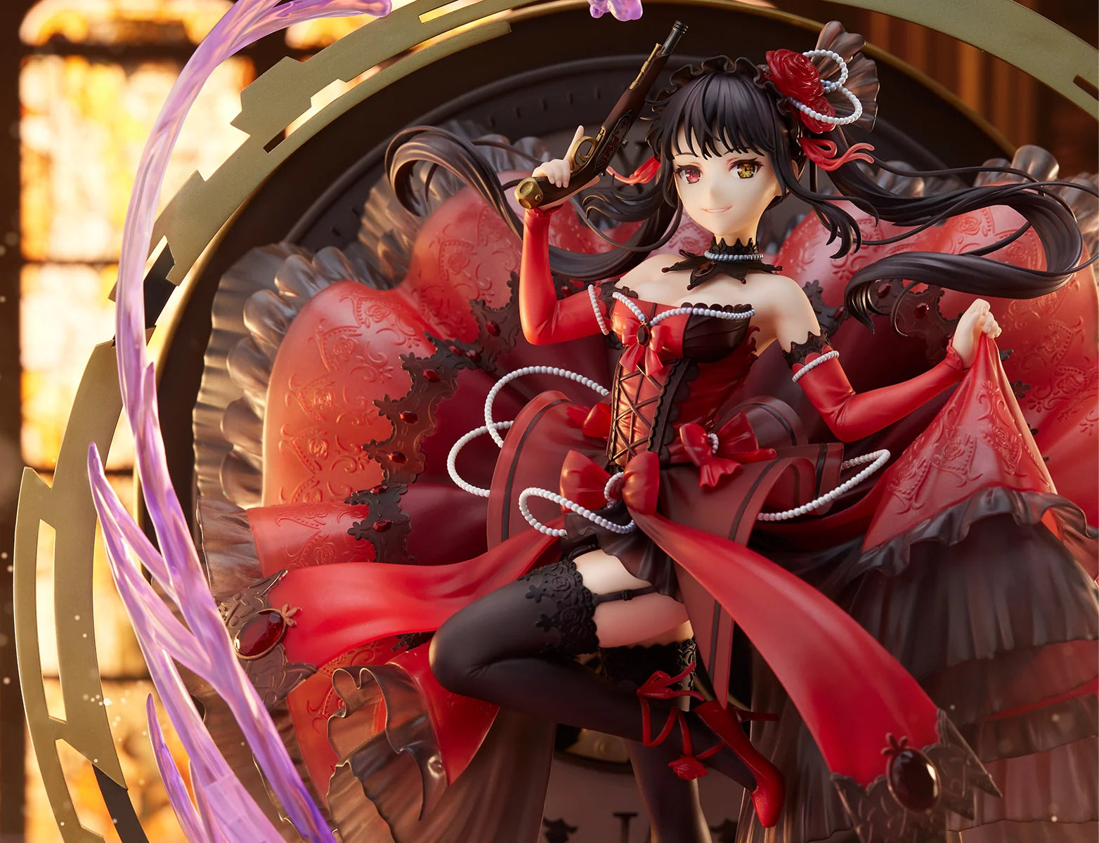 eStream Date a Bullet Kurumi Tokizaki Pigeon Blood Ruby Dress Scale Figure