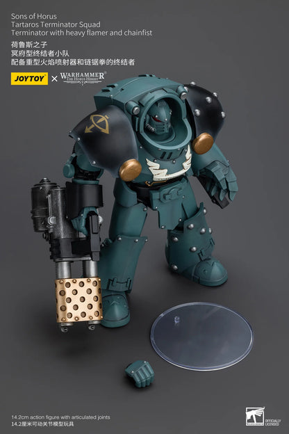 Sons Of Horus Tartaros Terminator Squad Terminator With Heavy Flamer And Chainfist