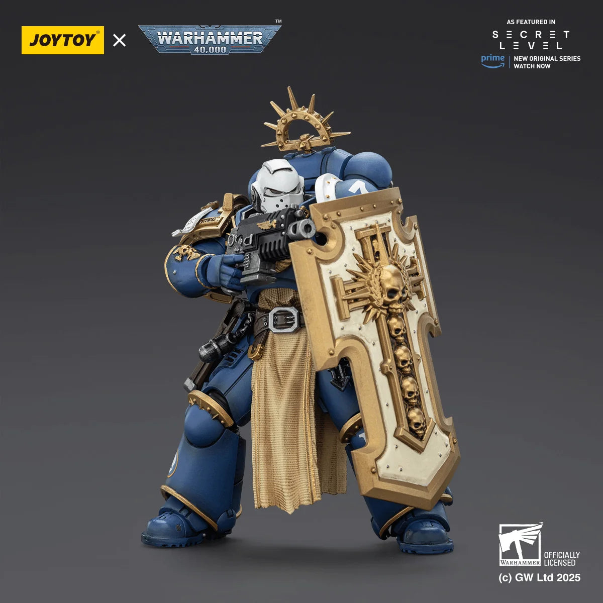Ultramarines Levantus with Power Sword, Stormshield and Bolt Pistol
