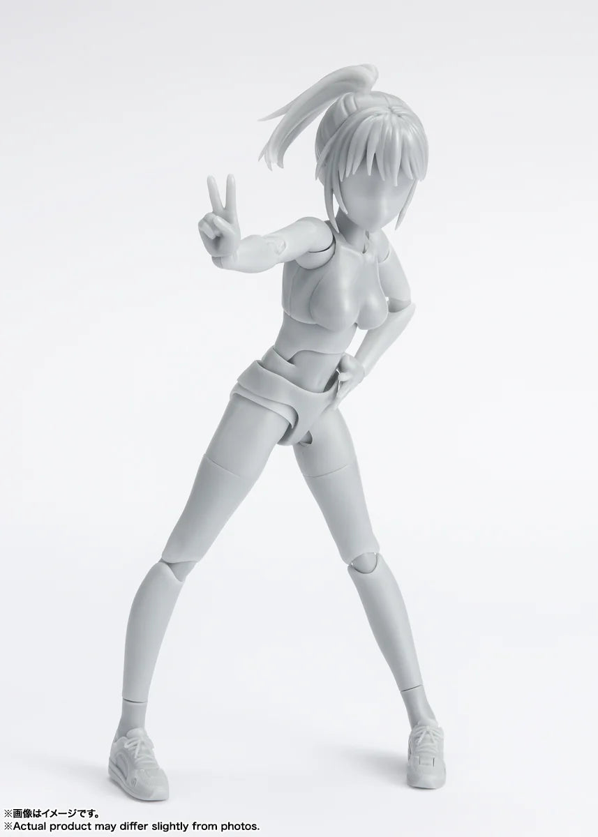 S.H. Figuarts Body-chan School Life Edition DX Set Gray Action Figure