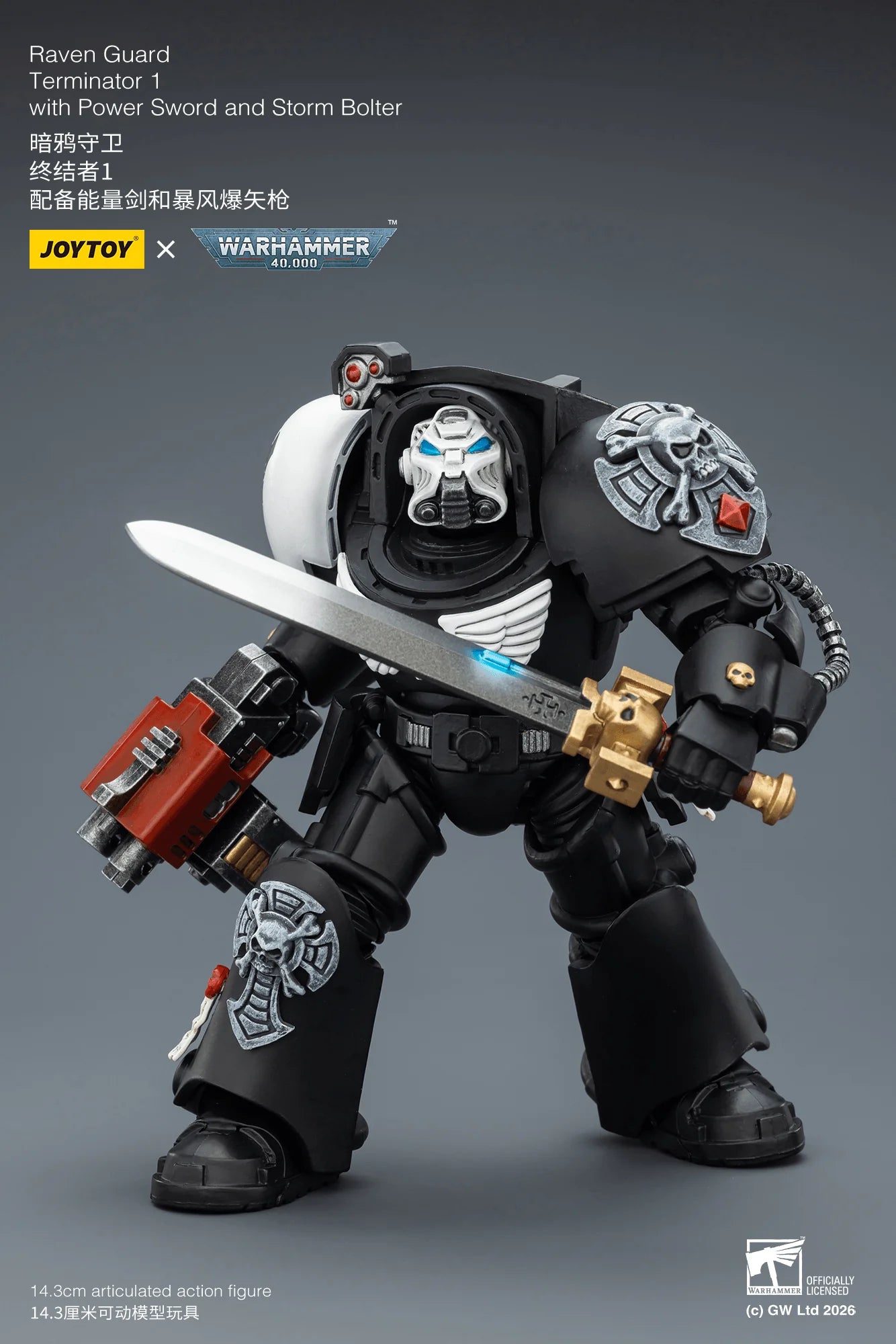 Raven Guard Terminator 1 with Power Sword and Storm Bolter