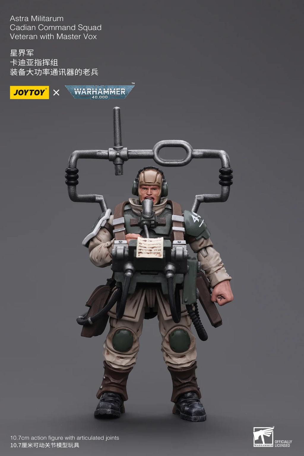 Astra Militarum Cadian Command Squad Veteran with Master Vox