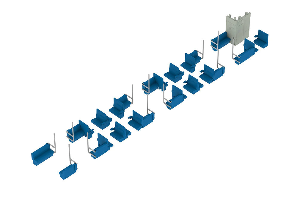 Semi-cross seat interior set A (blue)
