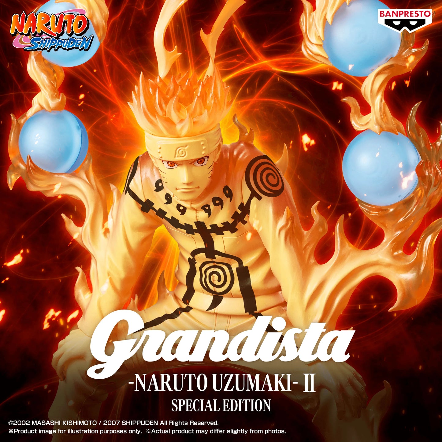 Banpresto Naruto Shippuden Grandista Naruto Uzumaki II Special Edition Figure
