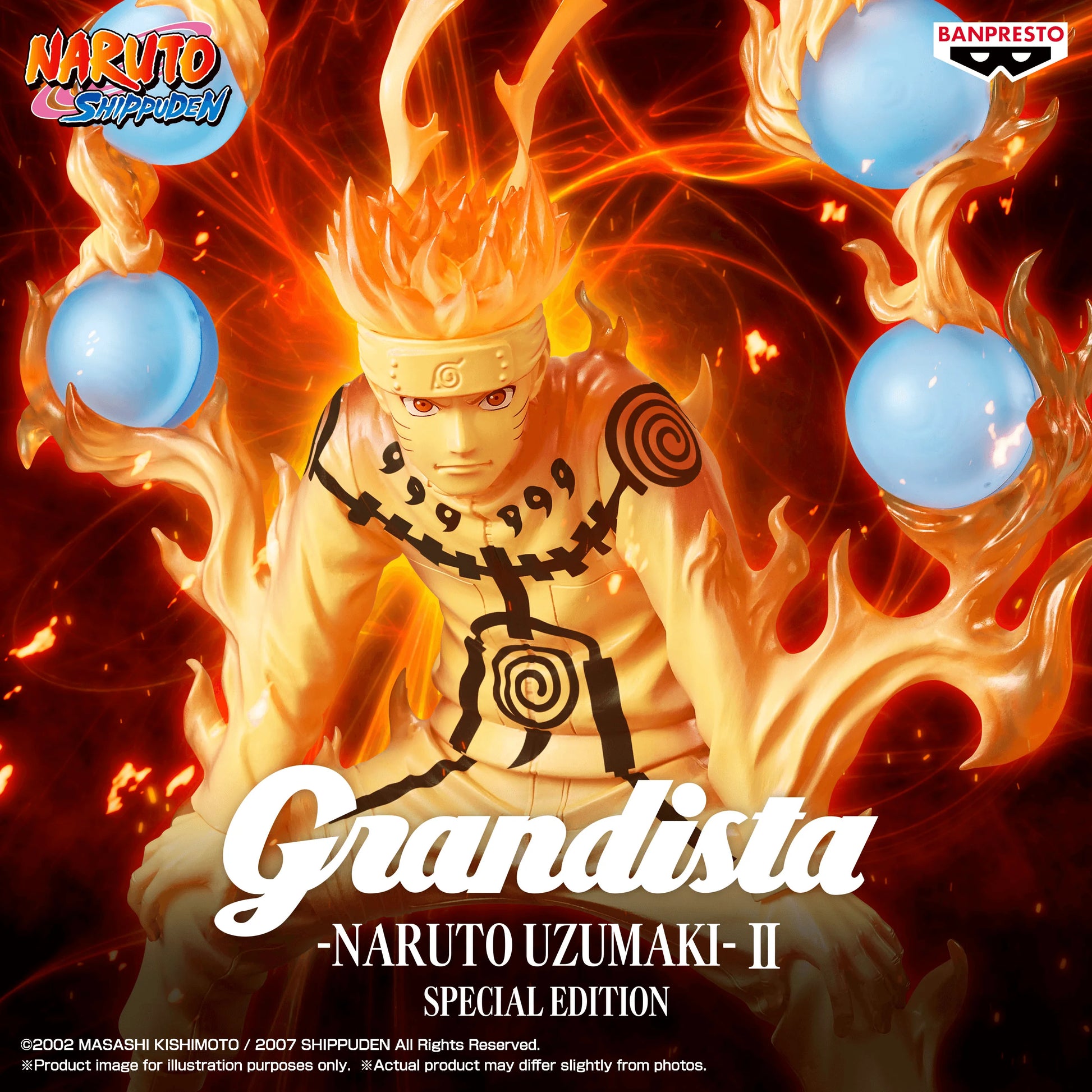 Banpresto Naruto Shippuden Grandista Naruto Uzumaki II Special Edition Figure