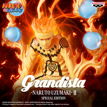 Banpresto Naruto Shippuden Grandista Naruto Uzumaki II Special Edition Figure