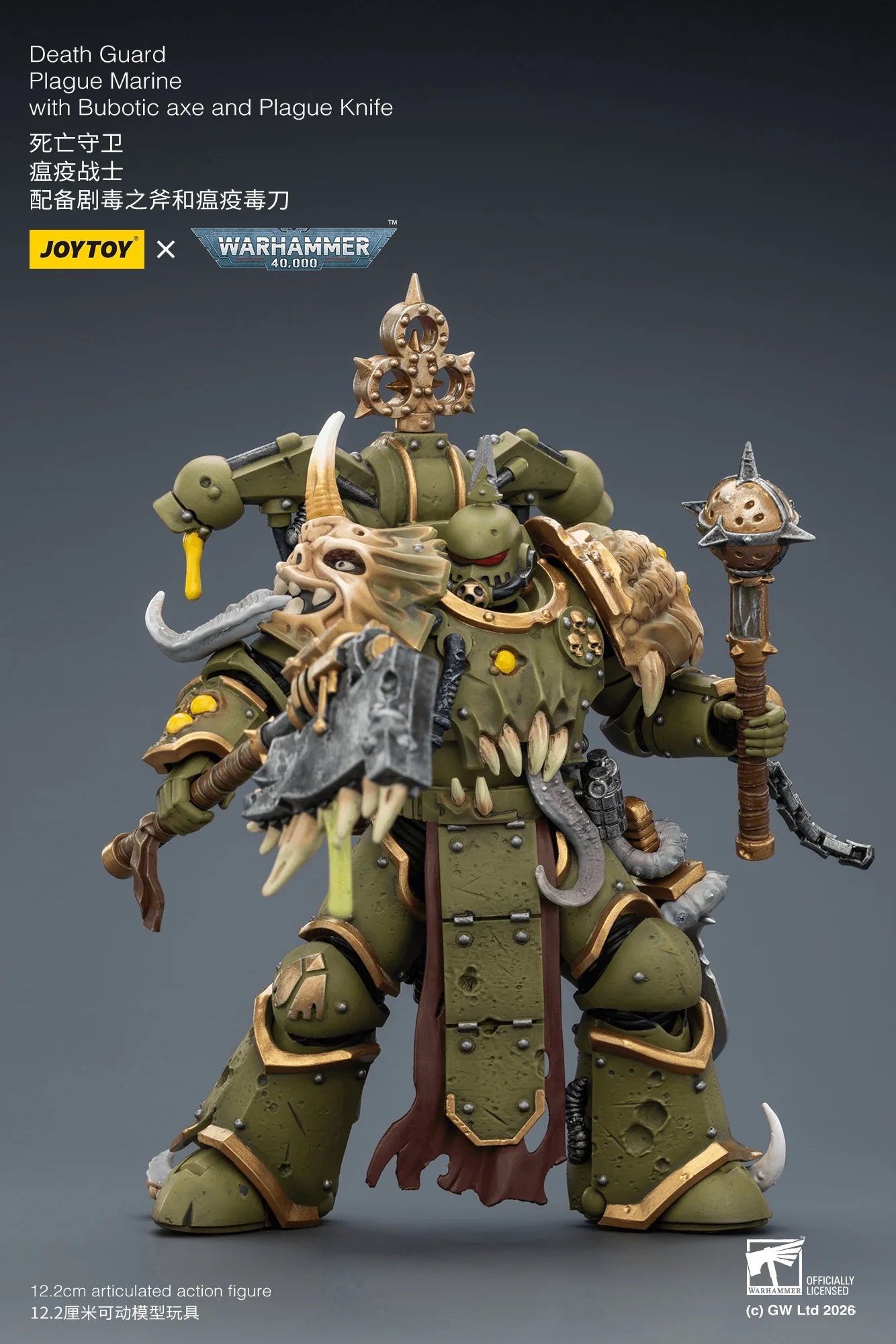 Death Guard Plague Marine with Bubotic axe and Plague Knife