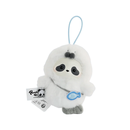 Panda Roll The Zoo In Hands Series Plush Keychain (Box of 6)