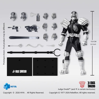 1/12 Scale 6 Inch JUDGE DREDD Judge Dredd Black&White Ver. Action Figure