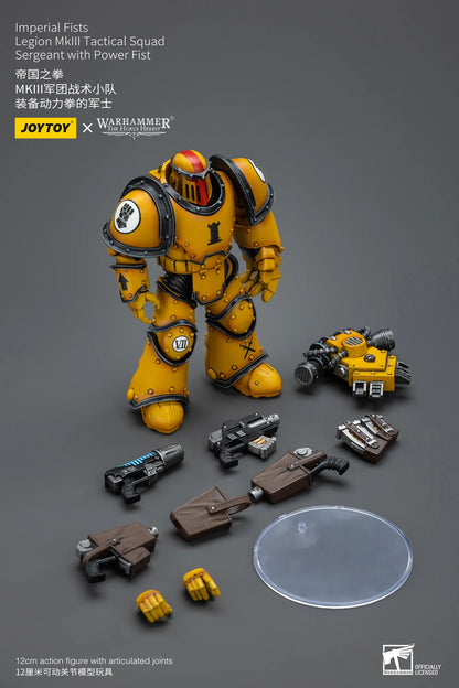 JOYTOY Warhammer 40K Imperial Fists Legion MkIII Tactical Squad Sergeant Action Figure