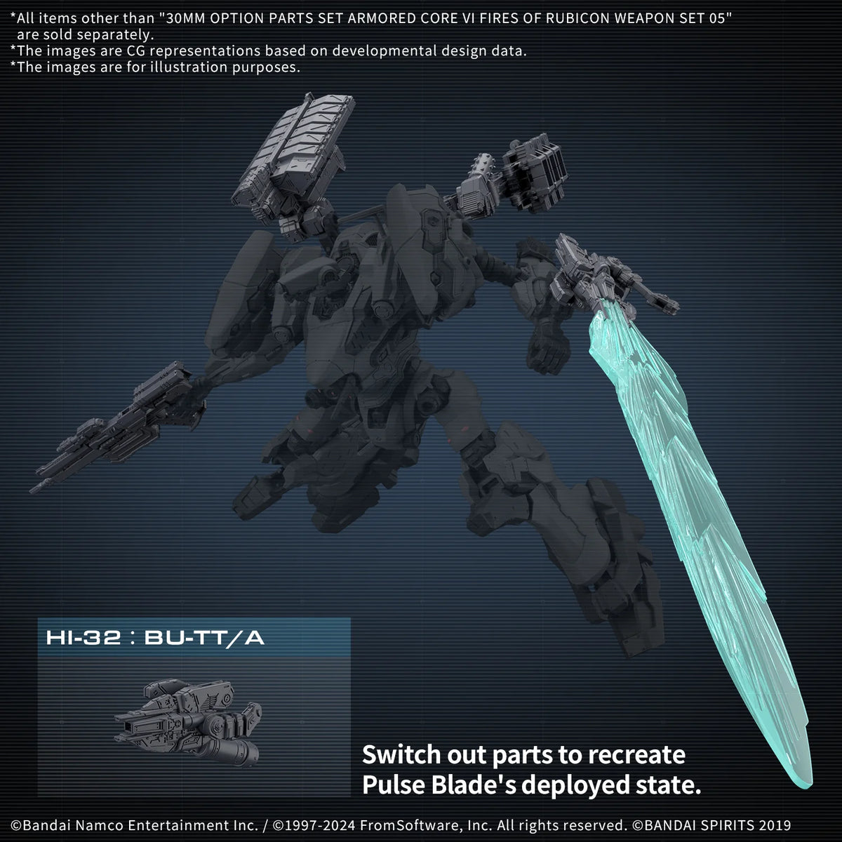 30MM OPTION PARTS SET ARMORED CORE Ⅵ FIRES OF RUBICON WEAPON SET 05