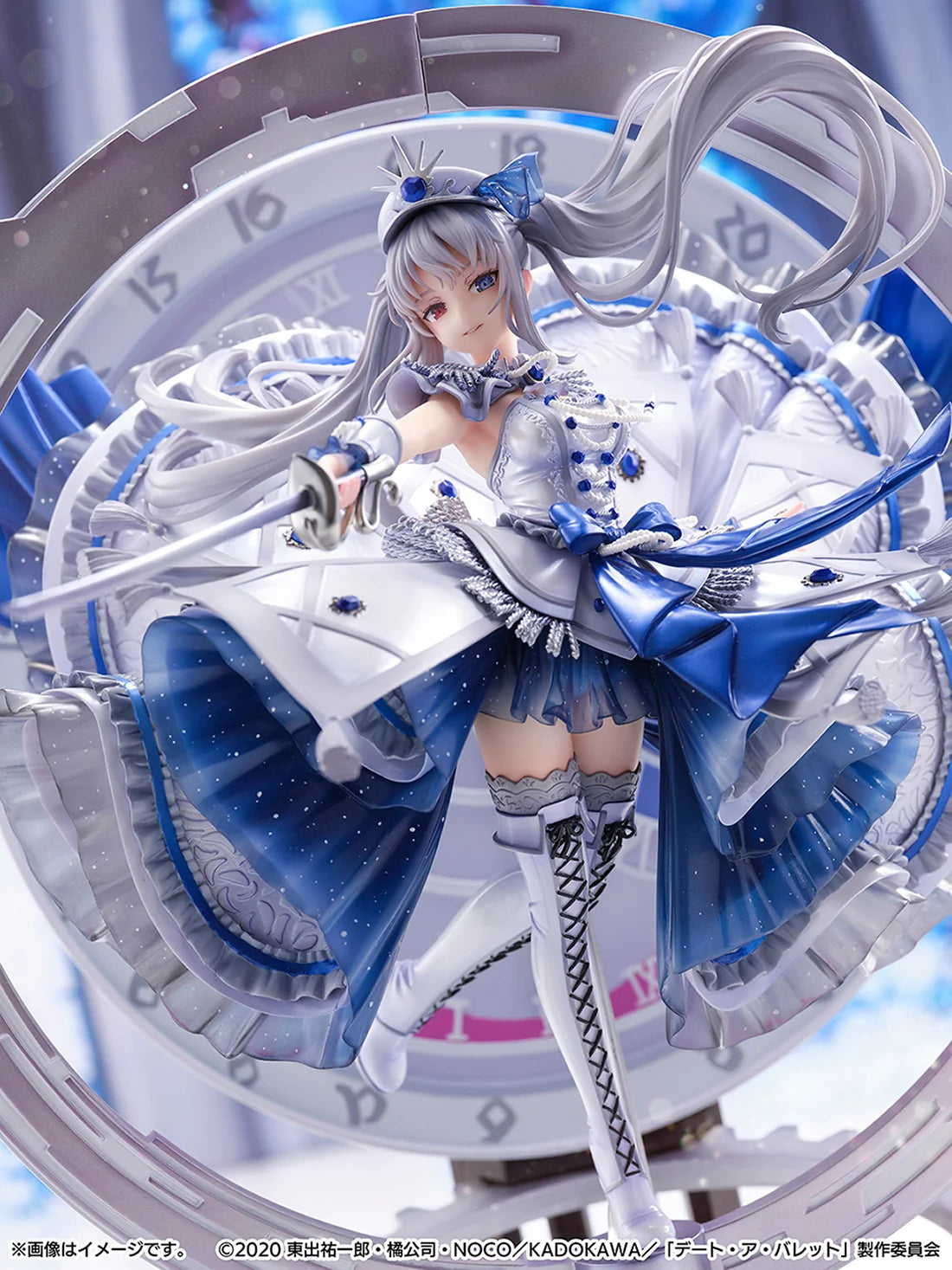 eStream Date A Bullet White Queen Royal Blue Sapphire Dress 1/7 Scale Figure