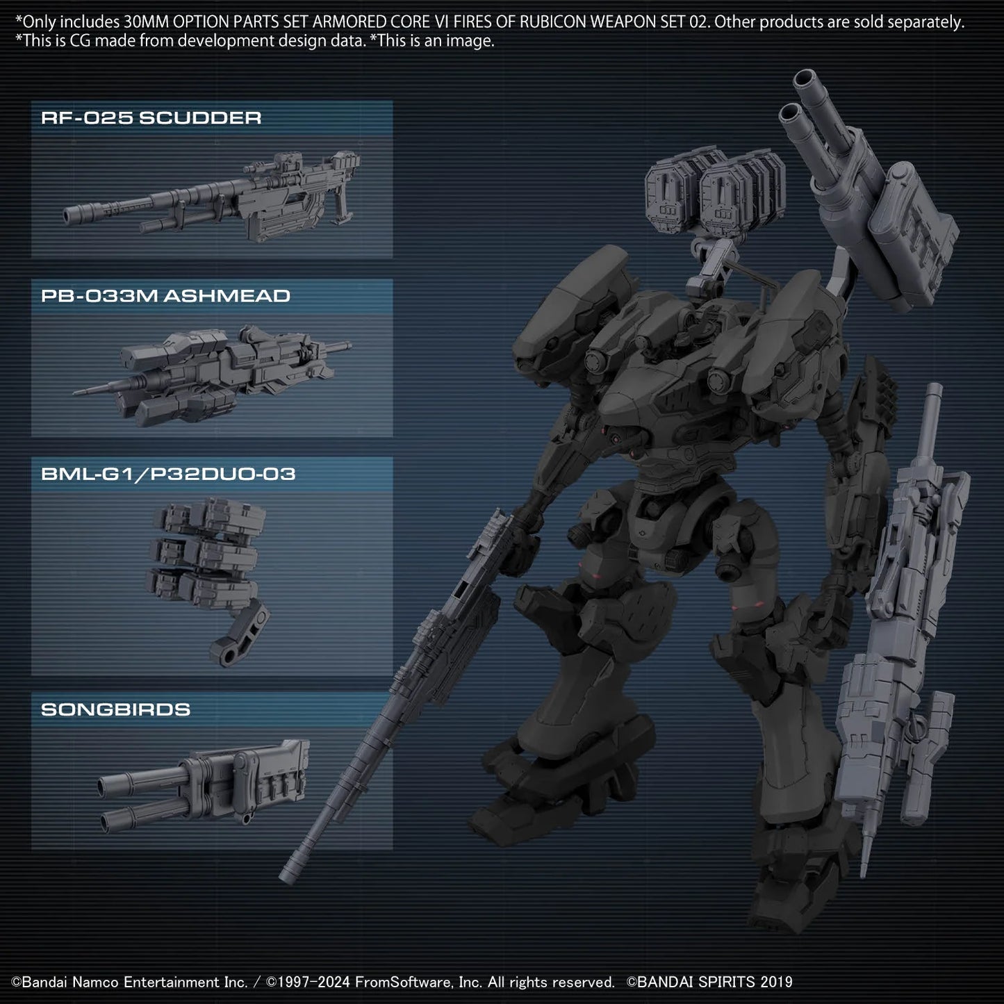 30MM OPTION PARTS SET ARMORED CORE VI FIRES OF RUBICON WEAPON SET 02