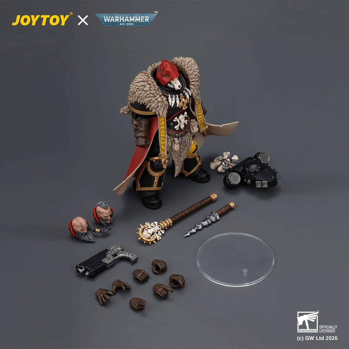 Space Wolves Wolf Priest with Absolvor Bolt Pistol and Crozius