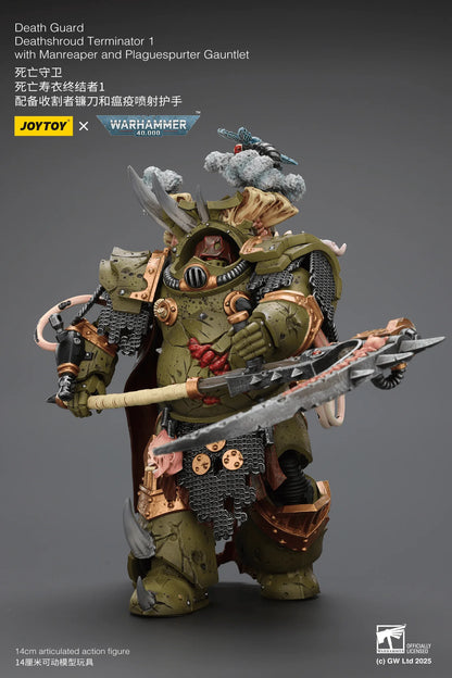 Death Guard Deathshroud Terminator 1 with Manreaper and Plaguespurter Gauntlet