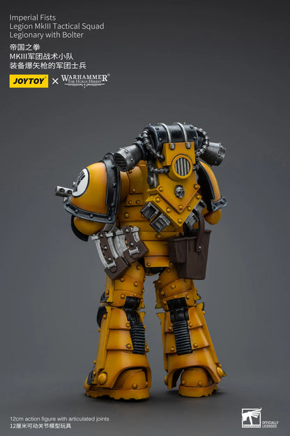JOYTOY Warhammer 40K Imperial Fists Legion MkIII Tactical Squad Legionary with Bolter Action Figure
