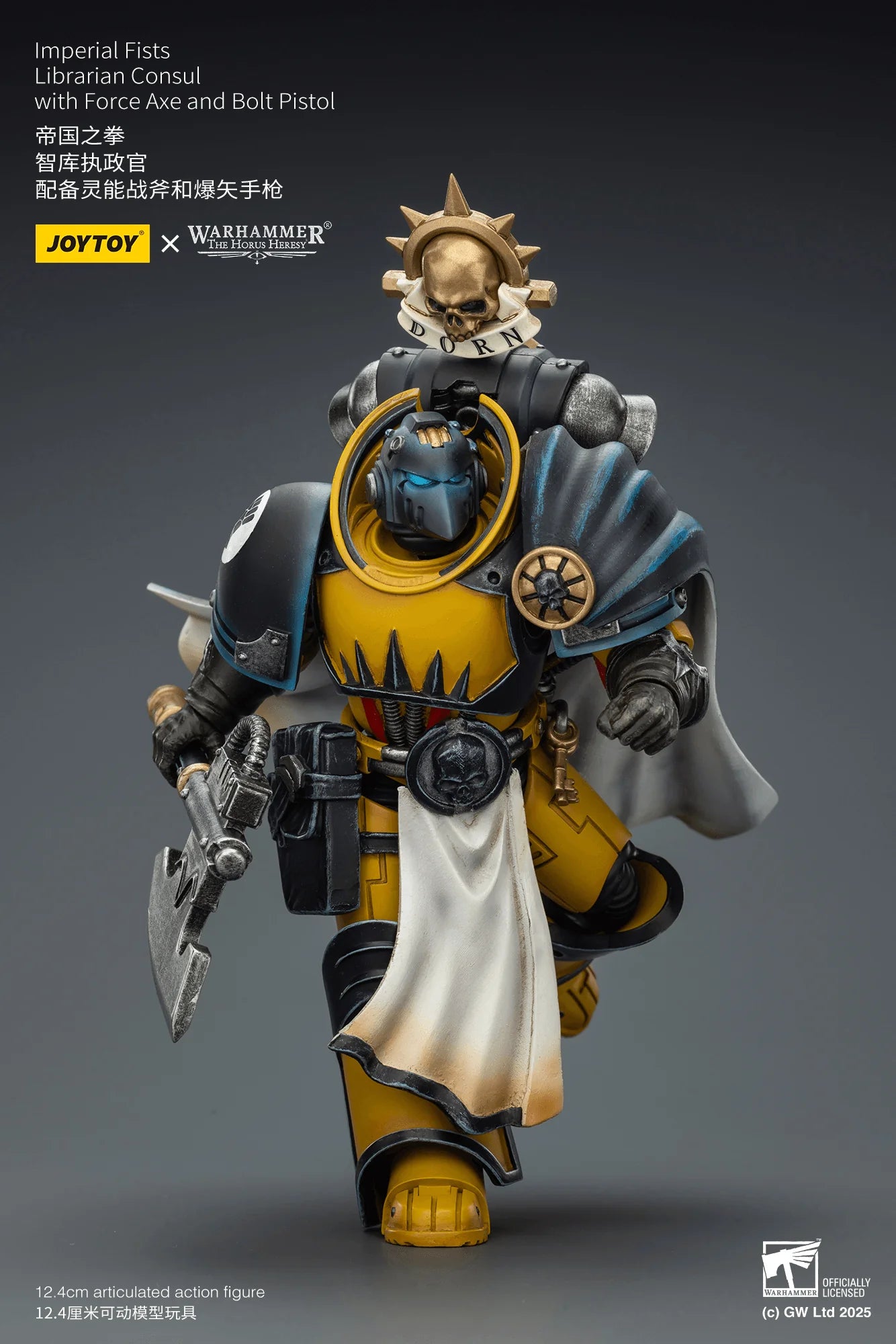 Imperial Fists Librarian Consul with Force Axe and Bolt Pistol
