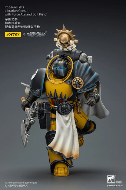 Imperial Fists Librarian Consul with Force Axe and Bolt Pistol
