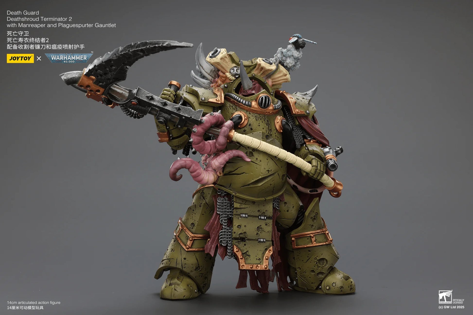 Death Guard Deathshroud Terminator 2 with Manreaper and Plaguespurter Gauntlet