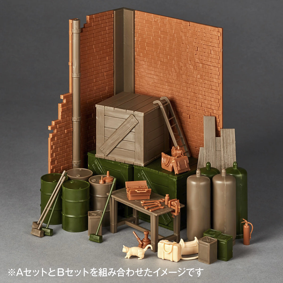 KAIYODO Artpla Girls und Panzer Final Chapter Garage Set Plastic Model Kit