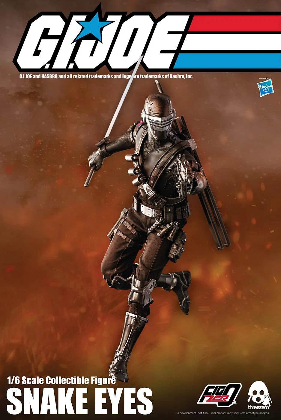 threezero Figzero G.I. Joe Snake Eyes 1/6 Scale Action Figure