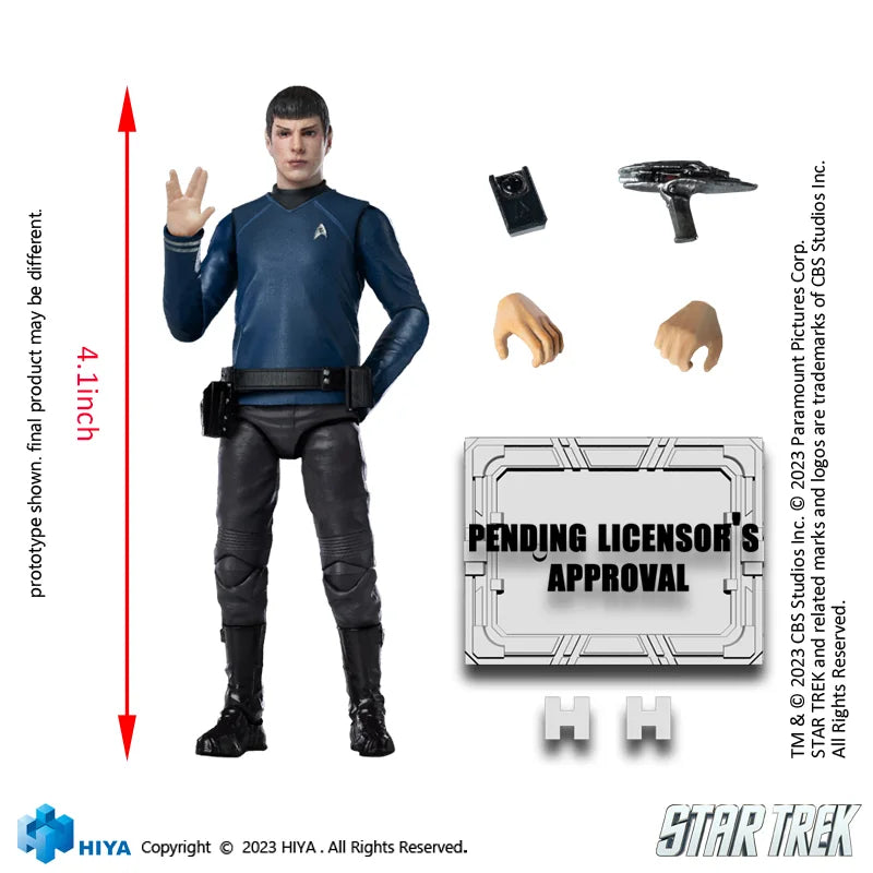 HIYA TOYS Exquisite Mini Series 1/18 Scale Star Trek 2009 Spock Action Figure
