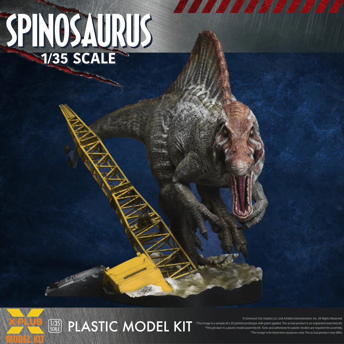 1/35 Scale Jurassic Park III Spinosaurus Plastic Model Kit