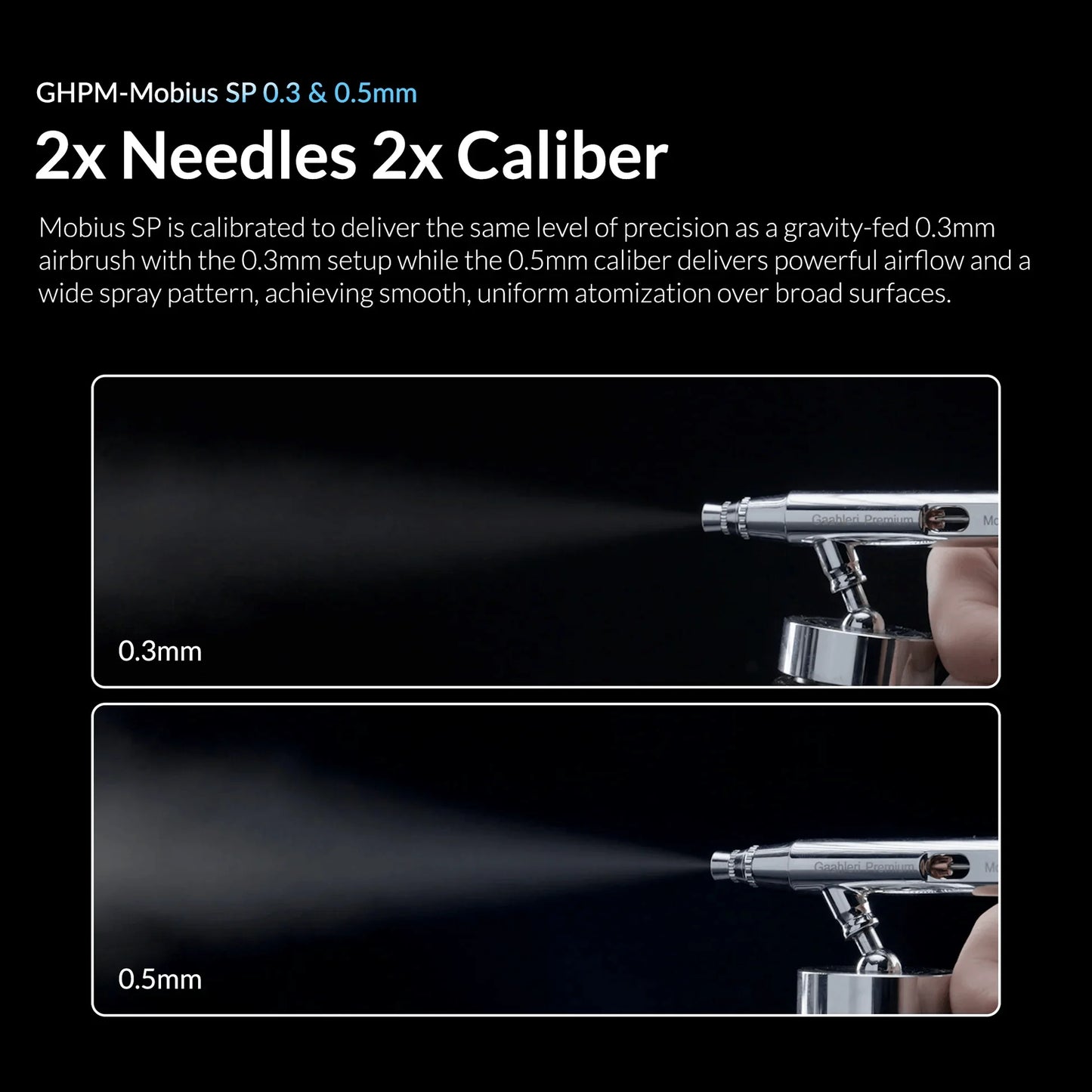 Gaahleri Premium Series Mobius SP Siphon Feed Airbrush