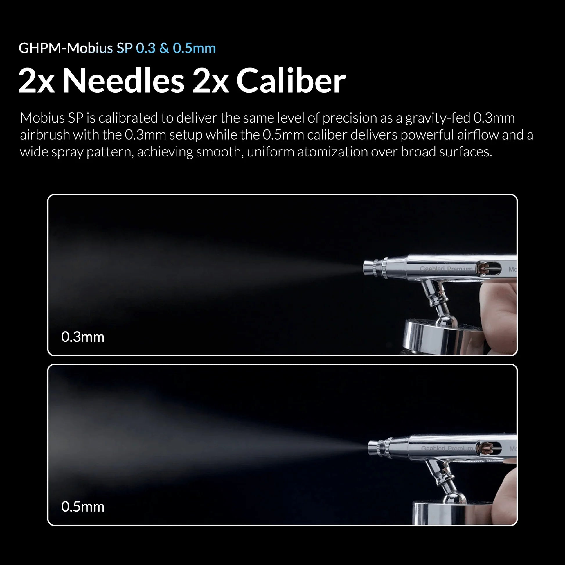 Gaahleri Premium Series Mobius SP Siphon Feed Airbrush