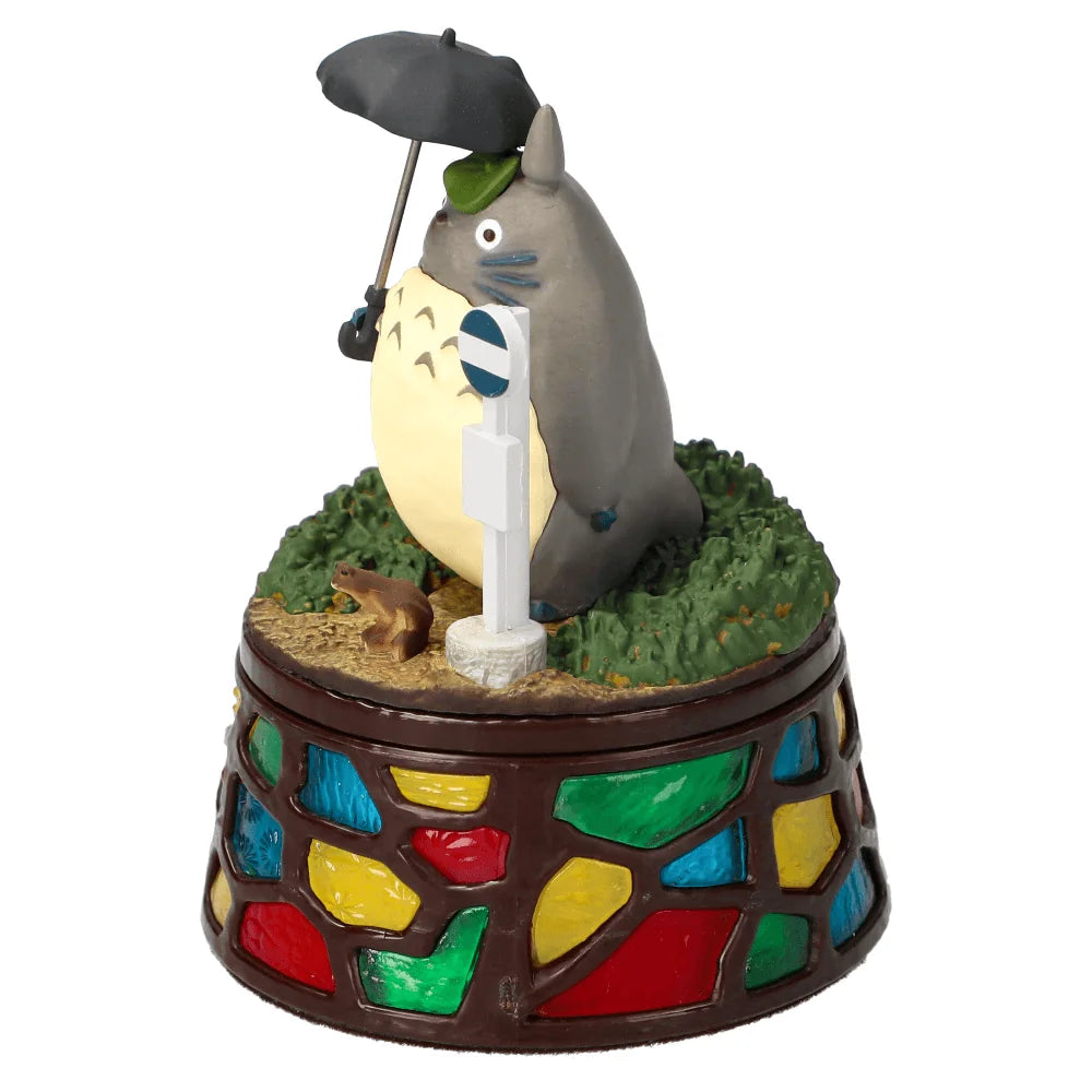 Benelic My Neighbor Totoro Bus Stop Storage Box with Stained Glass Pedestal