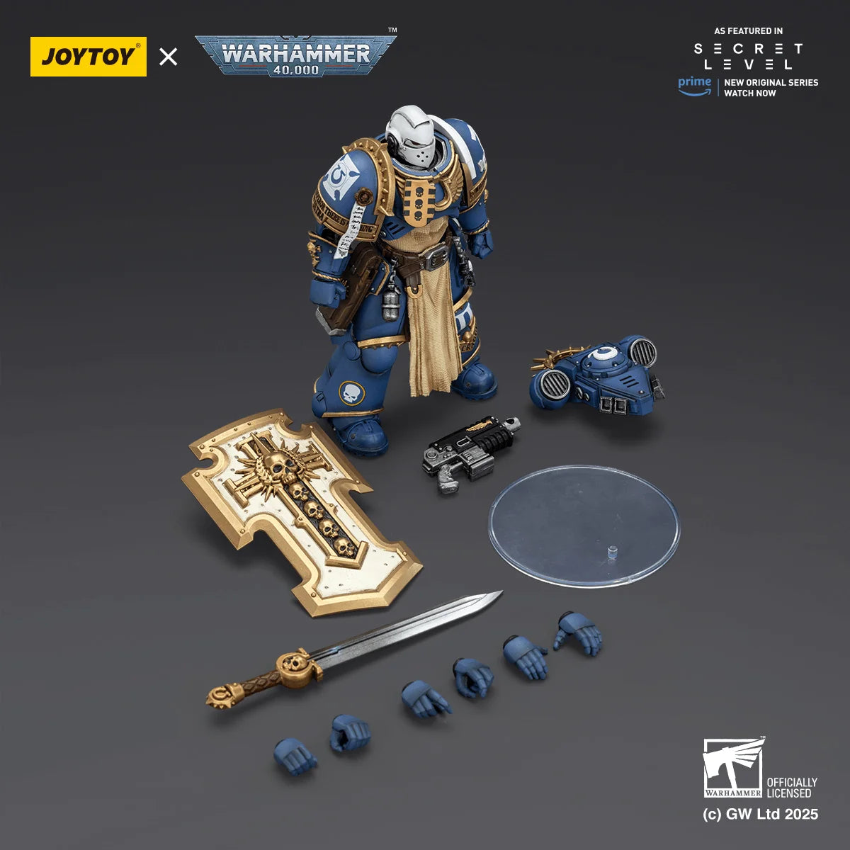 Ultramarines Levantus with Power Sword, Stormshield and Bolt Pistol