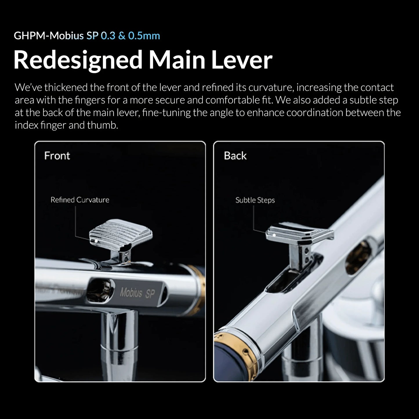 Gaahleri Premium Series Mobius SP Siphon Feed Airbrush