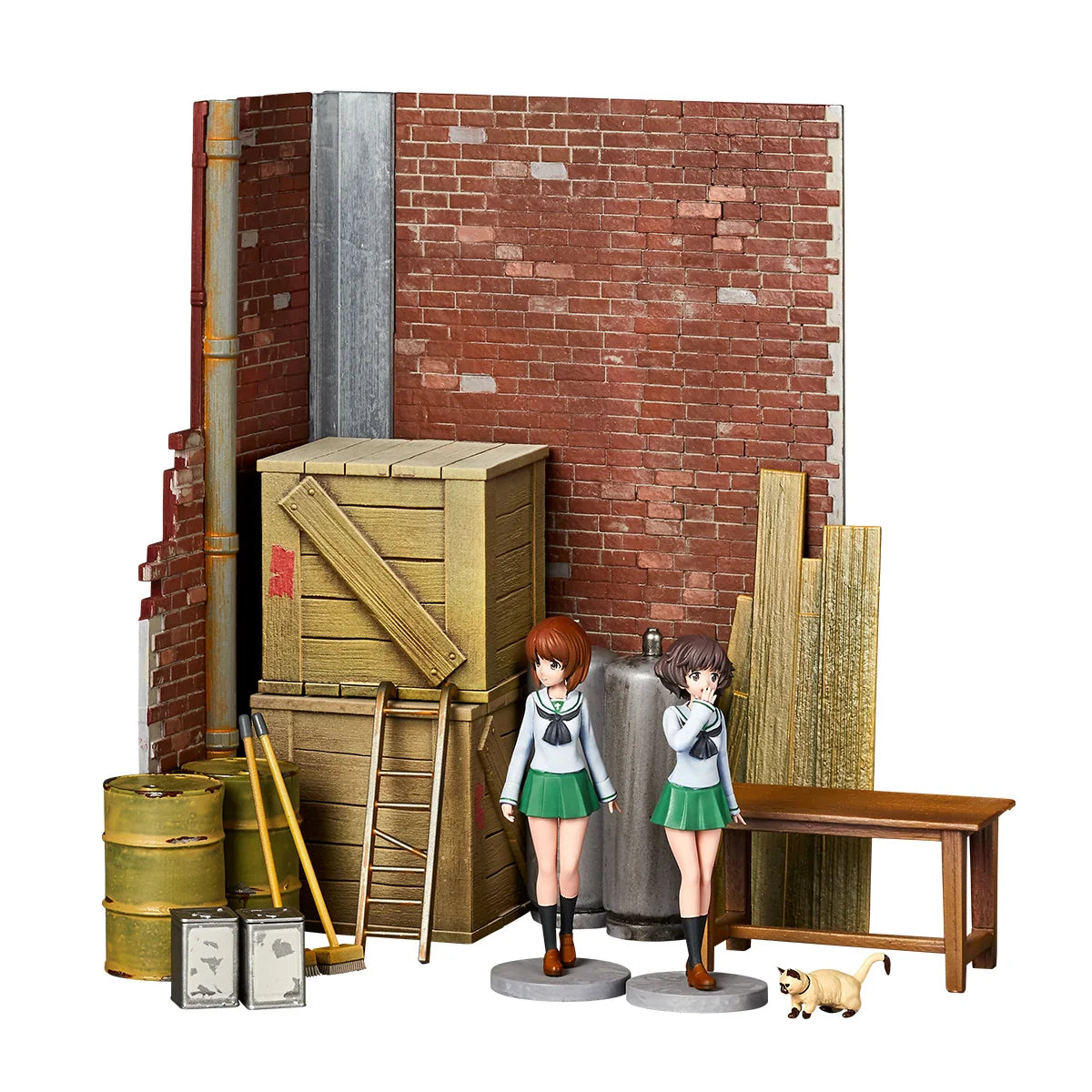 Kaiyodo Artpla Girls & Panzer Final Chapter Garage Set Plastic Model Kit